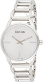  Shop Authentic Calvin Klein Stately White Dial Silver Steel Strap Watch for Women - K3G23126 - Luxxuri
