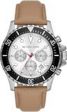  Shop Authentic Michael Kors Everest Analog White Dial Brown Leather Strap Watch For Men - MK9092 - Luxxuri