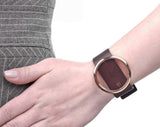  Shop Authentic Calvin Klein Glam Transparent Dial Brown Leather Strap Watch for Women - K9423303 - Luxxuri