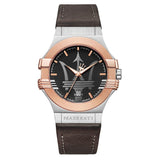  Shop Authentic Maserati Potenza Black Dial Brown Leather Strap Watch For Men - R8851108014 - Luxxuri