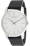  Shop Authentic Calvin Klein Post Minimal Silver Dial Black Leather Strap Watch for Men - K7622185 - Luxxuri