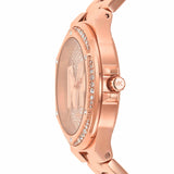  Shop Authentic Michael Kors Lennox Three Hand Rose Gold Dial Rose Gold Steel Strap Watch For Women - MK7230 - Luxxuri