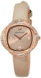  Shop Authentic Swarovski Crystal Flower Grey Dial Grey Leather Strap Watch for for Women - 5552424 - Luxxuri