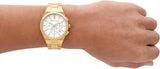  Shop Authentic Michael Kors Lennox Chronograph White Dial Gold Steel Strap Watch For Men - MK9120 - Luxxuri