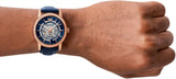  Shop Authentic Emporio Armani Meccanico Automatic Blue Dial Blue Leather Strap Watch For Men - AR60050 - Luxxuri