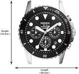  Shop Authentic Fossil FB-01 Chronograph Black Dial Silver Steel Strap Watch for Men - FS5837 - Luxxuri