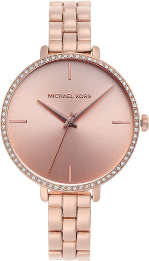  Shop Authentic Michael Kors Charley Three-Hand Analog Rose Gold Dial Rose Gold Steel Strap Watch for Women - MK4400 - Luxxuri