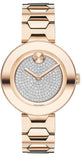  Shop Authentic Movado Bold Crystal Pave Rose Gold Dial Rose Gold Steel Strap Watch For Women - 3600493 - Luxxuri