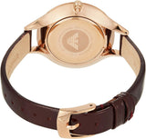  Shop Authentic Emporio Armani Aurora Mother of Pearl White Dial Brown Leather Strap Watch For Women - AR11057 - Luxxuri