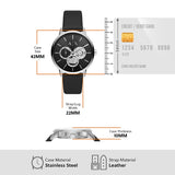 Shop Authentic Armani Exchange Cayde Chronograph Black Dial Black Leather Strap Watch for Men - AX2745 - Luxxuri