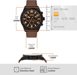  Shop Authentic Fossil Brox Multifunction Brown Dial Brown Leather Strap Watch for Men - BQ2802 - Luxxuri