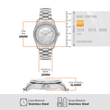  Shop Authentic Michael Kors Lexington Lux Three Hand Mother of Pearl Silver Dial Silver Steel Strap Watch for Women - MK7445 - Luxxuri