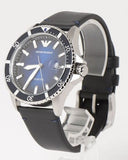  Shop Authentic Emporio Armani Diver Three-Hand Quartz Blue Dial Blue Leather Strap Watch For Men - AR11516 - Luxxuri