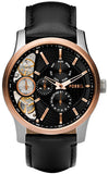 Shop Authentic Fossil Twist Multi-Function Chronograph Black Dial Black Leather Strap Watch for Men - ME1099 - Luxxuri
