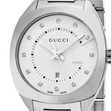  Shop Authentic Gucci GG2570 Diamonds White Dial Silver Steel Strap Watch For Women - YA142403 - Luxxuri