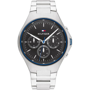  Shop Authentic Tommy Hilfiger Justin Chronograph Gray Dial Silver Steel Strap Watch For Men - 1792054 - Luxxuri