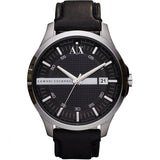  Shop Authentic Armani Exchange Hampton Chronograph Black Dial Black Leather Strap Watch For Men - AX2101 - Luxxuri