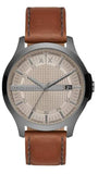  Shop Authentic Armani Exchange Hampton Chronograph Grey Dial Brown Leather Strap Watch For Men - AX2414 - Luxxuri
