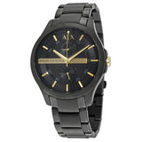  Shop Authentic Armani Exchange Hampton Chronograph Black Dial Black Steel Strap Watch For Men - AX2121 - Luxxuri