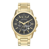  Shop Authentic Armani Exchange Banks Chronograph Black Dial Gold Steel Strap Watch For Men - AX1721 - Luxxuri