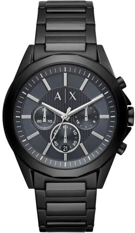  Shop Authentic Armani Exchange Drexler Chronograph Black Dial Black Steel Strap Watch For Men - AX2639 - Luxxuri