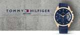  Shop Authentic Tommy Hilfiger Baker Chronograph Quartz Blue Dial Blue Leather Strap Watch For Men - 1710451 - Luxxuri