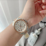  Shop Authentic Michael Kors Brecken Chronograph White Dial Two Tone Steel Strap Watch For Women - MK6368 - Luxxuri