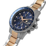  Shop Authentic Maserati SFIDA Chronograph Blue Dial Two Tone Steel Strap Watch For Men - R8873640012 - Luxxuri