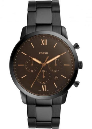  Shop Authentic Fossil Neutra Chronograph Black Dial Black Steel Strap Watch for Men - FS5525 - Luxxuri