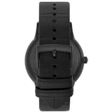  Shop Authentic Emporio Armani Meccanico Automatic Black Dial Black Leather Strap Watch For Men - AR60042 - Luxxuri