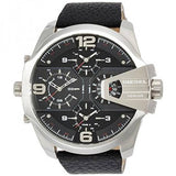  Shop Authentic Diesel Uber Chief Oversized 4 Time Black Dial Leather Strap Watch For Men - DZ7376 - Luxxuri
