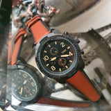  Shop Authentic Fossil Bronson Black Dial Brown Leather Strap Watch for Men - FS5714 - Luxxuri