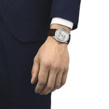  Shop Authentic Tissot Luxury Powermatic 80 Silver Dial Brown Leather Strap Watch For Men - T086.407.16.037.00 - Luxxuri