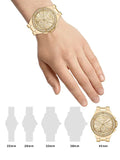  Shop Authentic Michael Kors Lennox Chronograph Gold Dial Gold Steel Strap Watch For Men - MK8989 - Luxxuri