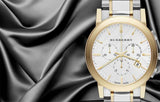  Shop Authentic Burberry The City White Dial Two Tone Steel Strap Watch for Men - BU9751 - Luxxuri