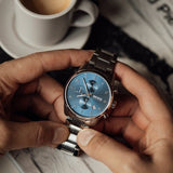  Shop Authentic Hugo Boss Skymaster Blue Dial Silver Steel Strap Watch for Men - 1513784 - Luxxuri
