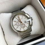  Shop Authentic Gucci G Chrono Chronograph Silver Dial Silver Steel Strap Watch For Men - YA101201 - Luxxuri