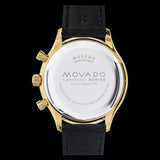  Shop Authentic Movado Heritage Chronograph Calendoplan Blue Dial Black Leather Strap Watch for Men - 3650006 - Luxxuri