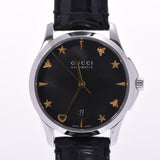  Shop Authentic Gucci G Timeless Automatic Black Dial Black Leather Strap Watch For Women - YA126469 - Luxxuri