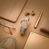  Shop Authentic Citizen Tsuyosa Automatic Salmon Orange Dial Silver Steel Strap Watch For Men - NJ0159-86Z - Luxxuri
