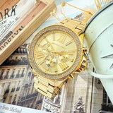  Shop Authentic Michael Kors Wren Chronograph Gold Dial Gold Steel Strap Watch for Women - MK7428 - Luxxuri