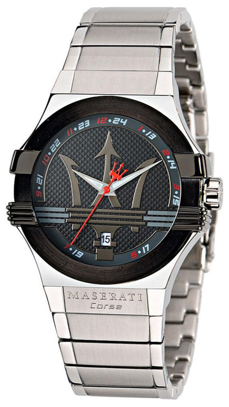  Shop Authentic Maserati Potenza Black Dial Silver Steel Strap Watch For Men - R8853108001 - Luxxuri