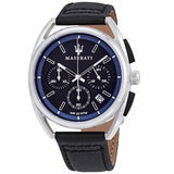  Shop Authentic Maserati Trimarano Chronograph Black Dial Black Leather Strap Watch For Men - R8871632001 - Luxxuri
