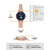  Shop Authentic Emporio Armani Meccanico Crystals Black Dial Rose Gold Steel Strap Watch For Women - AR60043 - Luxxuri