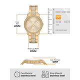  Shop Authentic Michael Kors Tibby Multifunction Gold Dial Gold Steel Strap Watch For Women - MK7292 - Luxxuri