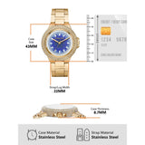  Shop Authentic Michael Kors Camille Analog Blue Dial Gold Steel Strap Watch For Women - MK7341 - Luxxuri