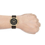  Shop Authentic Michael Kors Brecken Chronograph Black Dial Brown Leather Strap Watch For Men - MK8849 - Luxxuri
