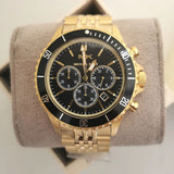  Shop Authentic Michael Kors Bayville Chronograph Black Dial Gold Steel Strap Watch For Men - MK8726 - Luxxuri