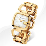  Shop Authentic Gucci G Gucci Diamonds Mother of Pearl Dial Yellow Gold Steel Strap Watch For Women - YA125513 - Luxxuri