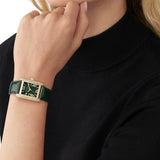  Shop Authentic Michael Kors Emery Quartz Diamonds Green Dial Green Leather Strap Watch For Women - MK4697 - Luxxuri